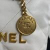 CHANEL 22 Mini Handbag Shiny Calfskin & Gold-Tone Metal White