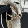 CHANEL 22 Mini Handbag Shiny Calfskin & Gold-Tone Metal White