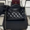 CHANEL 31 LEATHER HANDBAG 24s 31BAG BLACK