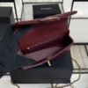 Chanel Lambskin Quilted Mini Top Handle Rectangular Flap Burgundy