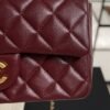 Chanel Lambskin Quilted Mini Top Handle Rectangular Flap Burgundy