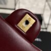 Chanel Lambskin Quilted Mini Top Handle Rectangular Flap Burgundy