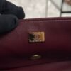 Chanel Lambskin Quilted Mini Top Handle Rectangular Flap Burgundy