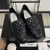 Chanel Lambskin Quilted CC Turnlock Loafers Black