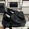 Chanel Lambskin Quilted CC Turnlock Loafers Black