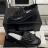 Chanel Lambskin Quilted CC Turnlock Loafers Black