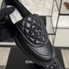 Chanel Lambskin Quilted CC Turnlock Loafers Black