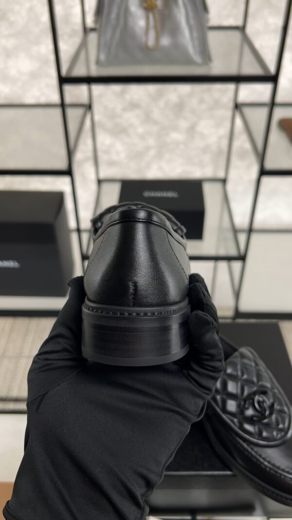 Chanel Lambskin Quilted CC Turnlock Loafers Black