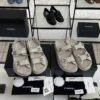 Chanel Dad Sandals Diamond CC logo Grey