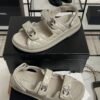 Chanel Dad Sandals Diamond CC logo Grey