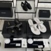 Chanel 25S Chain-Strap Sandals White