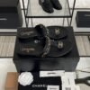Chanel 25S Chain-Strap Sandals Black