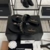 Chanel 25S Chain-Strap Sandals Black