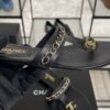Chanel 25S Chain-Strap Sandals Black