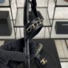 Chanel 25S Chain-Strap Sandals Black