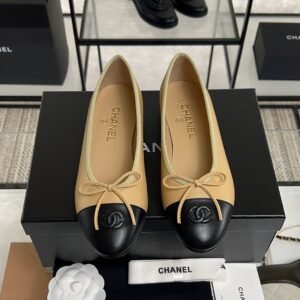 Chanel ballet flats Lambskin  Beige & Black