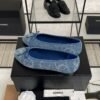 Chanel Denim Printed Ballerina Flats