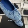 Chanel Denim Printed Ballerina Flats
