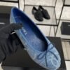 Chanel Denim Printed Ballerina Flats