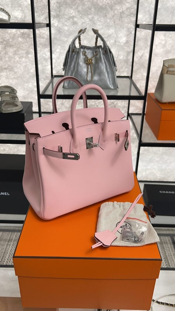 Hermes Birkin 25 Rose Sakura Swift PHW