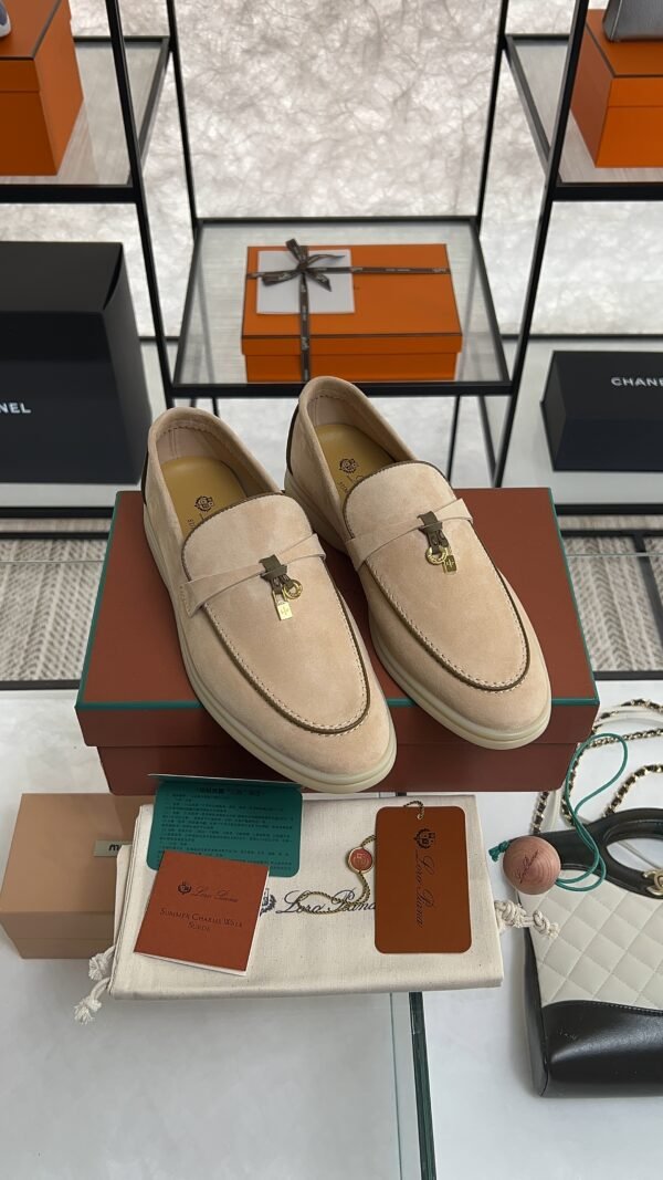 Loro Piana Summer Charms Walk Loafer Beige