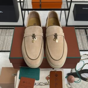 Loro Piana Summer Charms Walk Loafer Beige