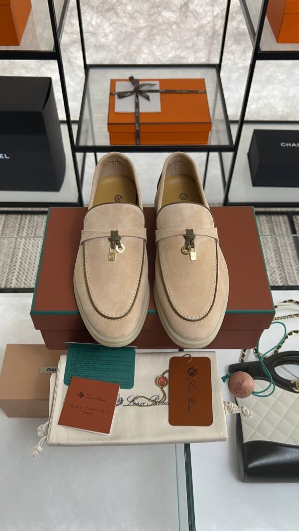Loro Piana Summer Charms Walk Loafer Beige