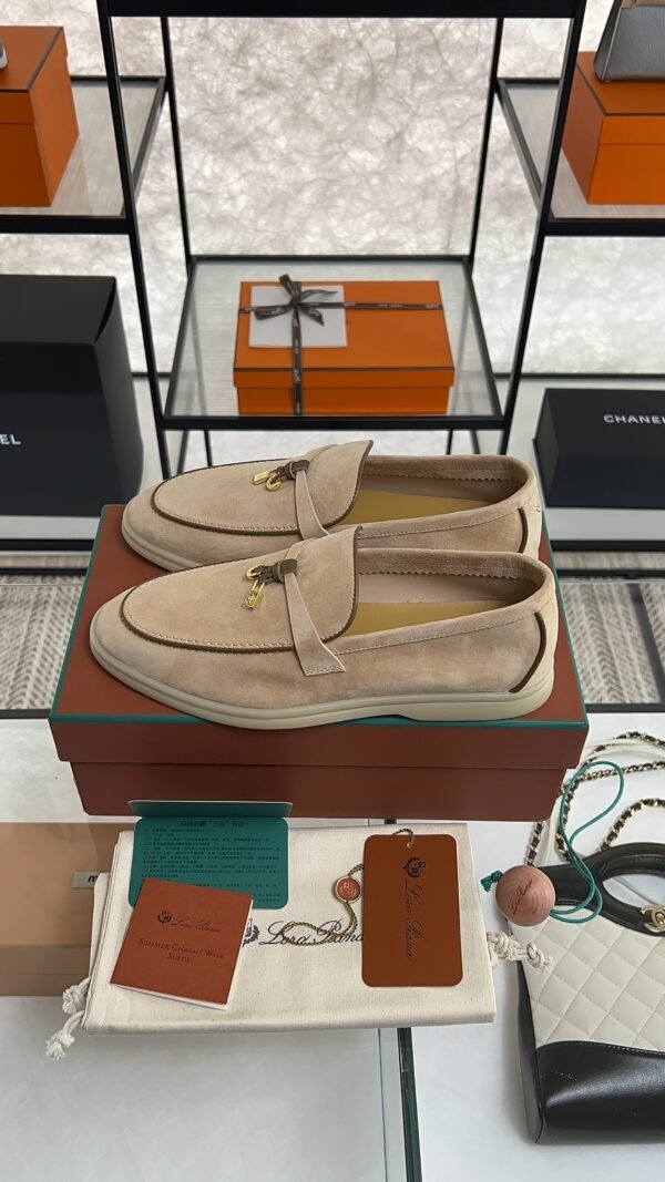 Loro Piana Summer Charms Walk Loafer Beige