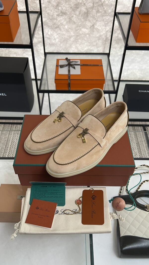 Loro Piana Summer Charms Walk Loafer Beige