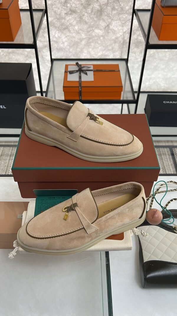 Loro Piana Summer Charms Walk Loafer Beige