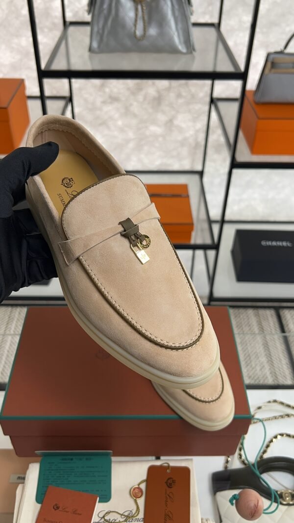 Loro Piana Summer Charms Walk Loafer Beige