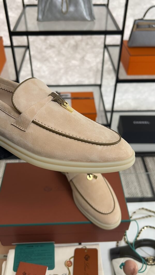 Loro Piana Summer Charms Walk Loafer Beige
