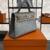 Hermes Mini Kelly II Gris Argente