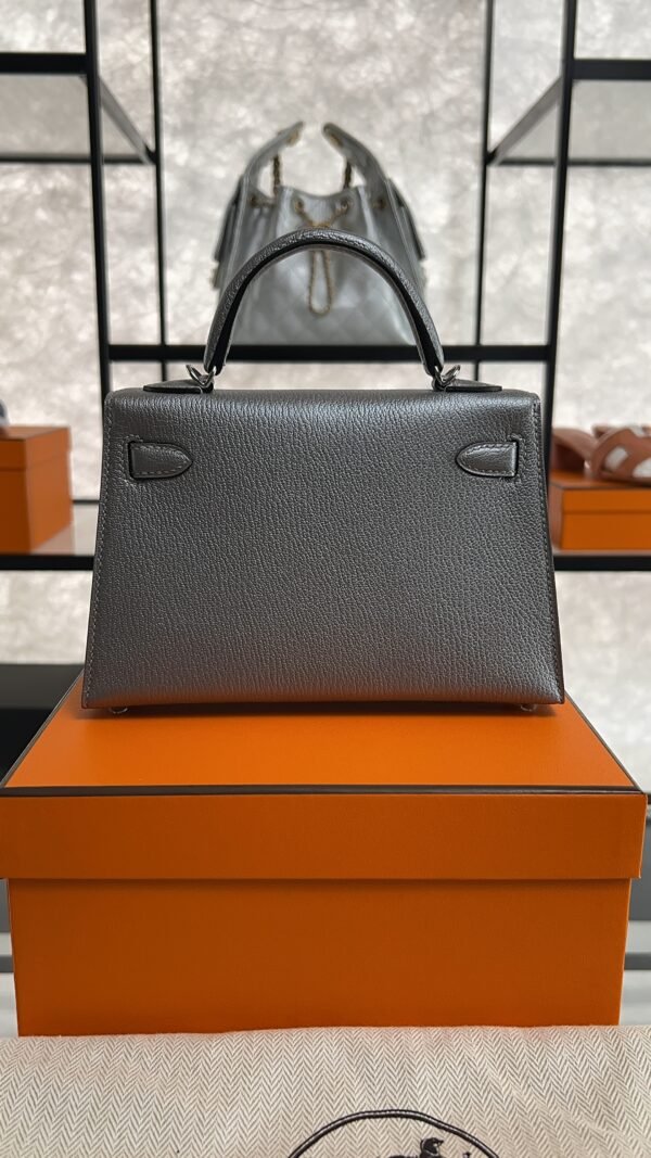 Hermes Mini Kelly II Gris Argente