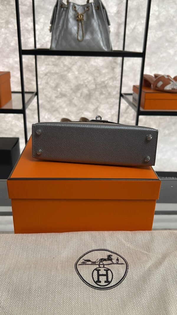 Hermes Mini Kelly II Gris Argente