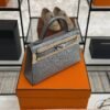 Hermes Mini Kelly II Gris Argente