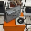 Hermes Mini Kelly II Gris Argente