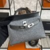 Hermes Mini Kelly II Gris Argente