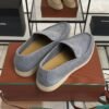 Loro Piana Summer Walk Light Blue Suede Loafer
