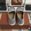 Loro Piana Summer Walk Light Blue Suede Loafer