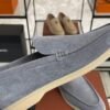 Loro Piana Summer Walk Light Blue Suede Loafer