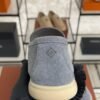 Loro Piana Summer Walk Light Blue Suede Loafer