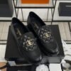 Chanel Lambskin Quilted CC Turnlock Loafers Black