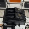 Chanel Lambskin Quilted CC Turnlock Loafers Black