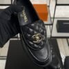 Chanel Lambskin Quilted CC Turnlock Loafers Black
