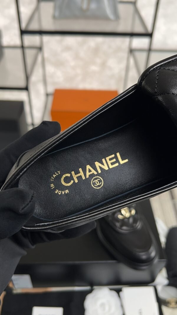 Chanel Lambskin Quilted CC Turnlock Loafers Black