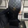 Chanel Lambskin Quilted CC Turnlock Loafers Black