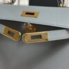 Hermes Mini Kelly II Epsom Bleu Glacier Gold Hardware