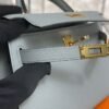 Hermes Mini Kelly II Epsom Bleu Glacier Gold Hardware