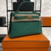 Hermes Mini Kelly II Epsom Vert Vertigo Gold Hardware Bag